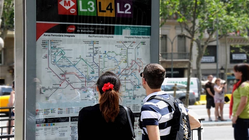 Barcelona subway map