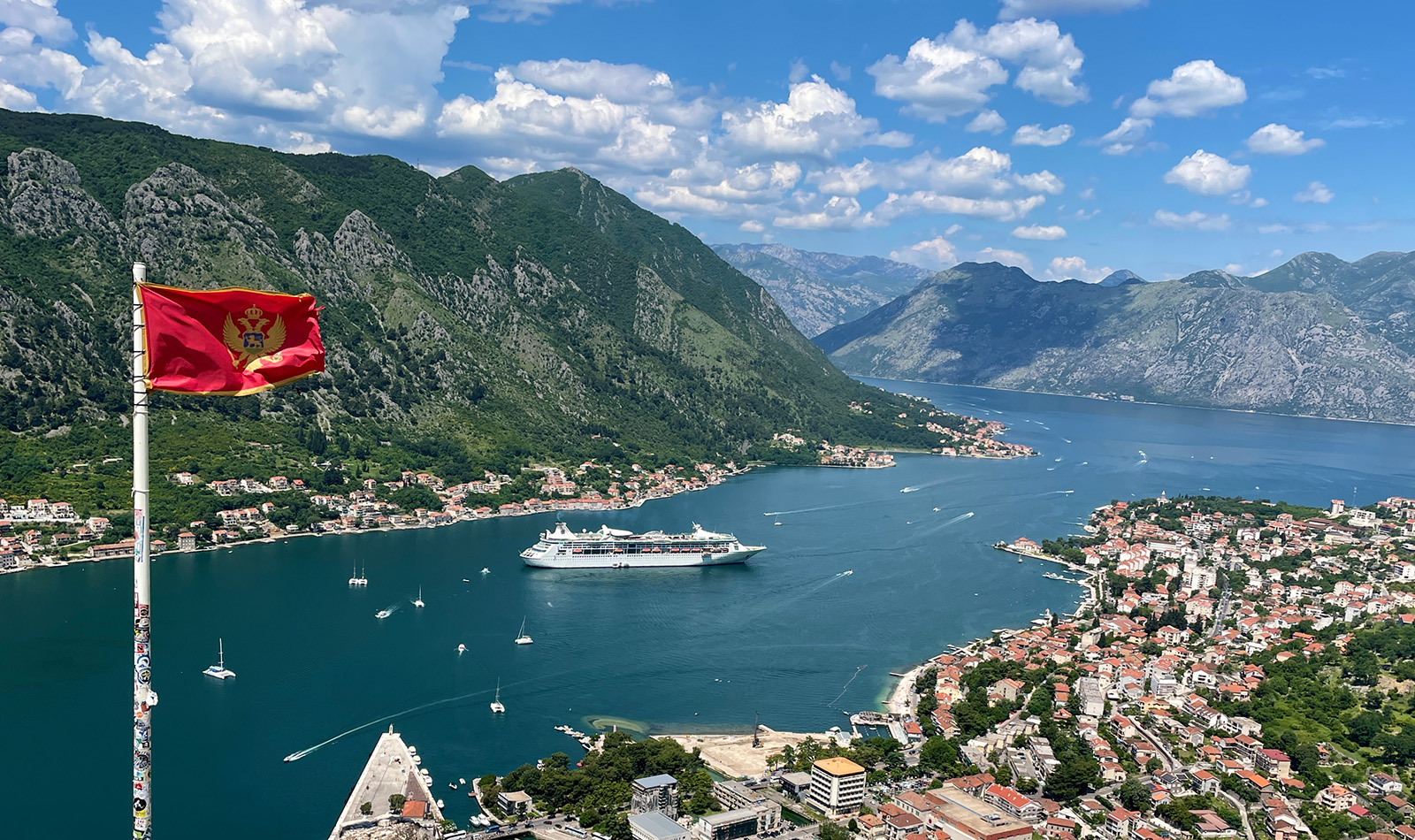 Kotor Fortress Hike: Best Routes, Tips & Stunning Views 6 View from the top of the Kotor fortress when hiking