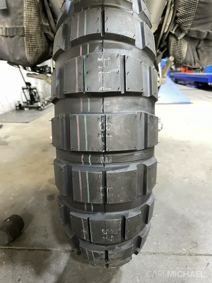 New Shinko e805 tire on motorcycle
